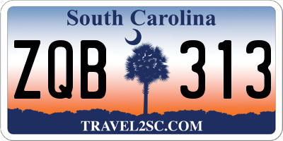 SC license plate ZQB313