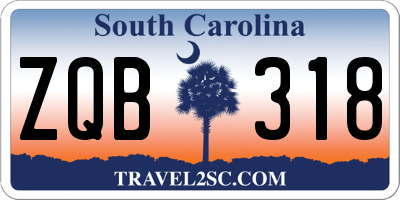 SC license plate ZQB318