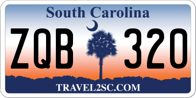 SC license plate ZQB320