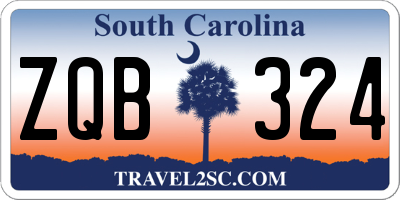 SC license plate ZQB324