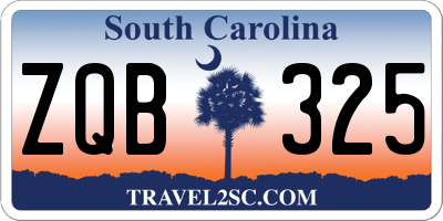 SC license plate ZQB325