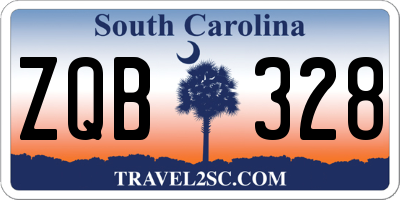 SC license plate ZQB328