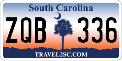 SC license plate ZQB336