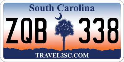 SC license plate ZQB338