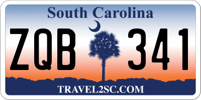 SC license plate ZQB341