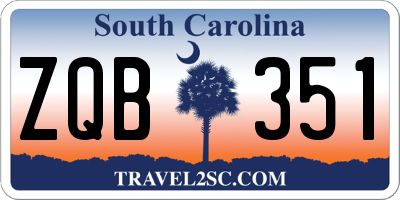 SC license plate ZQB351