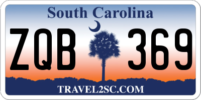SC license plate ZQB369