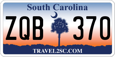 SC license plate ZQB370