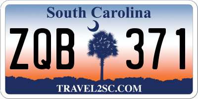 SC license plate ZQB371