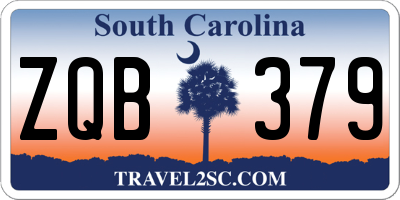 SC license plate ZQB379