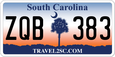 SC license plate ZQB383