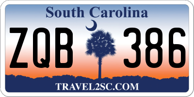 SC license plate ZQB386