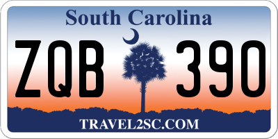 SC license plate ZQB390