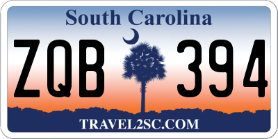 SC license plate ZQB394