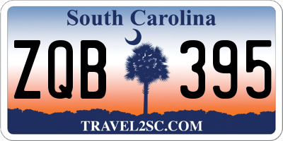 SC license plate ZQB395