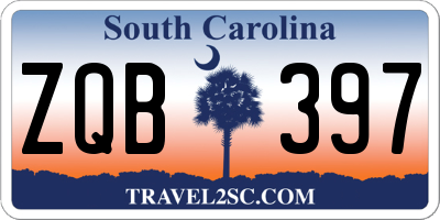 SC license plate ZQB397