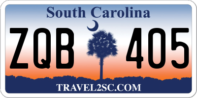 SC license plate ZQB405