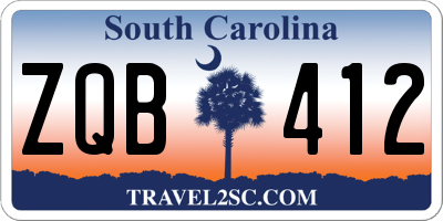 SC license plate ZQB412