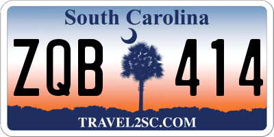 SC license plate ZQB414