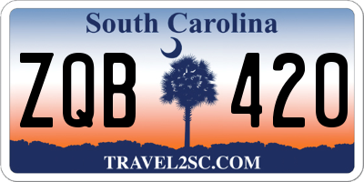 SC license plate ZQB420