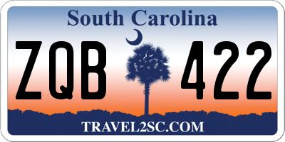 SC license plate ZQB422