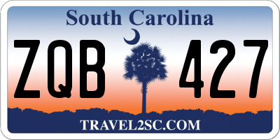 SC license plate ZQB427