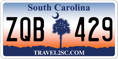 SC license plate ZQB429