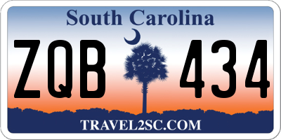 SC license plate ZQB434