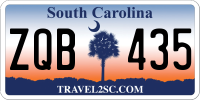 SC license plate ZQB435