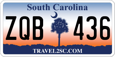 SC license plate ZQB436
