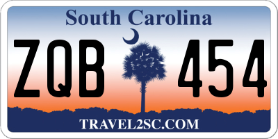 SC license plate ZQB454