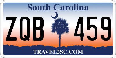 SC license plate ZQB459