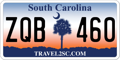 SC license plate ZQB460