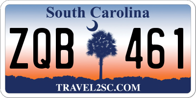 SC license plate ZQB461