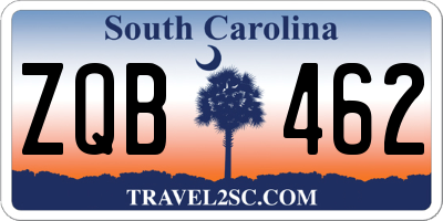 SC license plate ZQB462