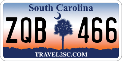 SC license plate ZQB466