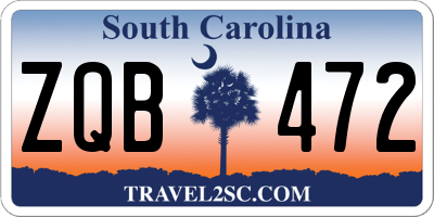 SC license plate ZQB472