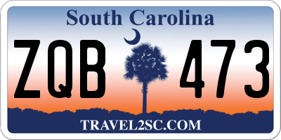 SC license plate ZQB473