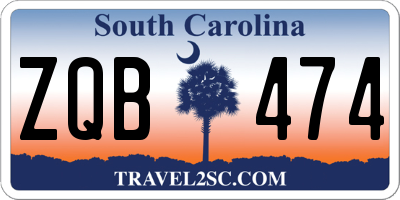 SC license plate ZQB474