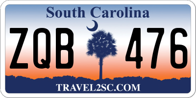 SC license plate ZQB476