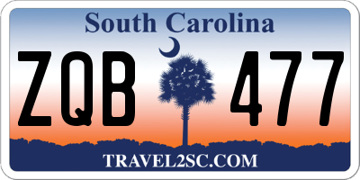 SC license plate ZQB477