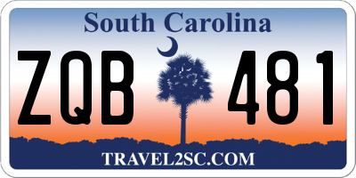 SC license plate ZQB481