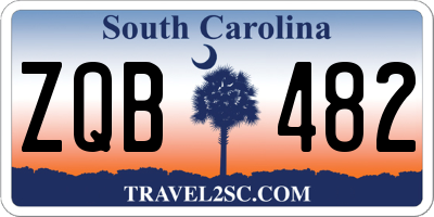 SC license plate ZQB482