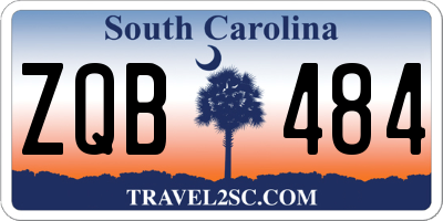SC license plate ZQB484