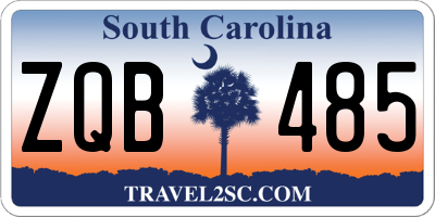 SC license plate ZQB485