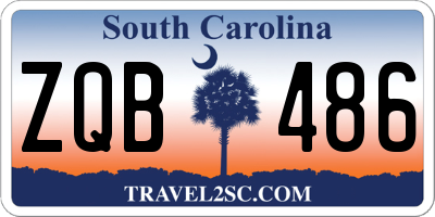 SC license plate ZQB486