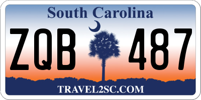 SC license plate ZQB487