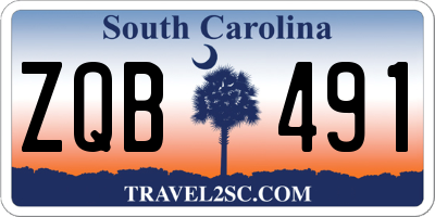 SC license plate ZQB491