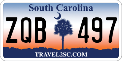 SC license plate ZQB497