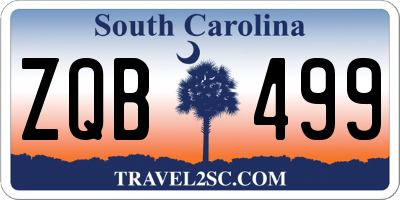 SC license plate ZQB499